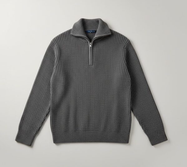 Gray quarter zip